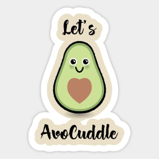 Let's AvoCuddle! Cute Sticker